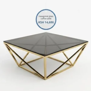Hexagonal Glass Coffee Table